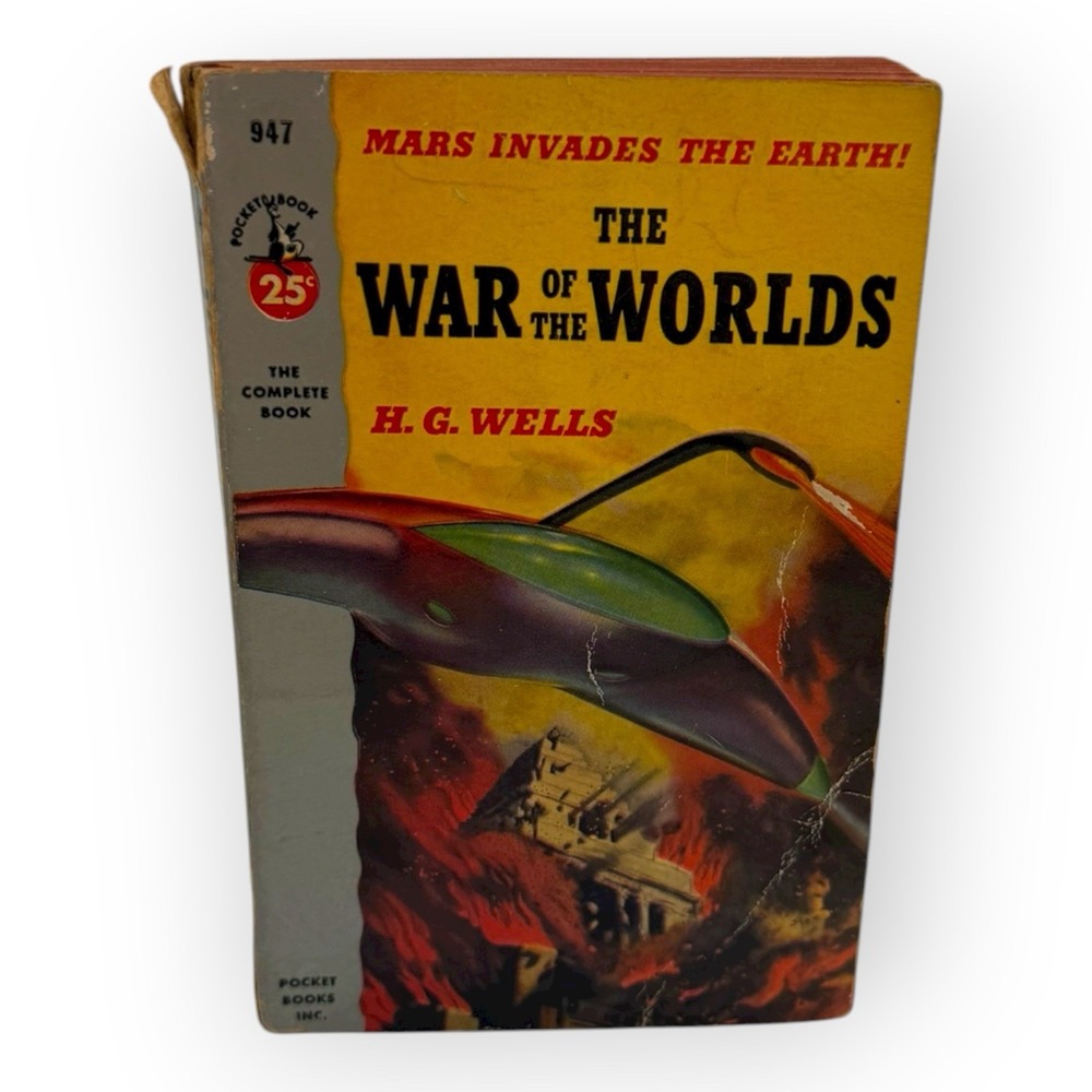 H G Wells The War of the Worlds Pocket Book #947 1st PB 1953 George Pal Cover